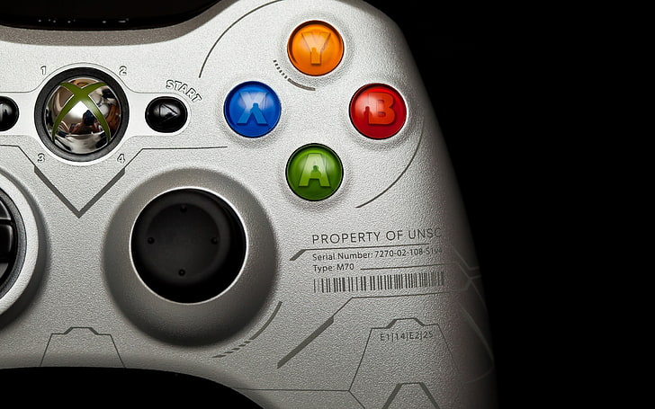 white and gray Microsoft Xbox 360 controller, controllers, video games, HD wallpaper