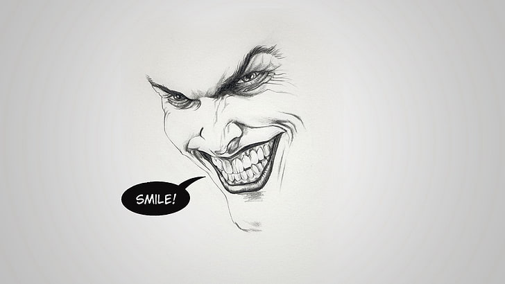 HD wallpaper: person face sketch, Comics, Joker, indoors, studio shot,  portrait | Wallpaper Flare