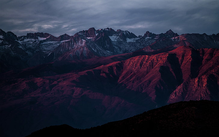 Mountains after Sunset 4K 8K, scenics - nature, sky, beauty in nature, HD wallpaper