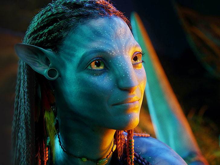 Beautiful Neytiri in Avatar, headshot, portrait, beauty, young adult, HD wallpaper