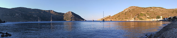 Greece, Porto Cayo, Peloponnese, Mani, water, mountain, scenics - nature, HD wallpaper