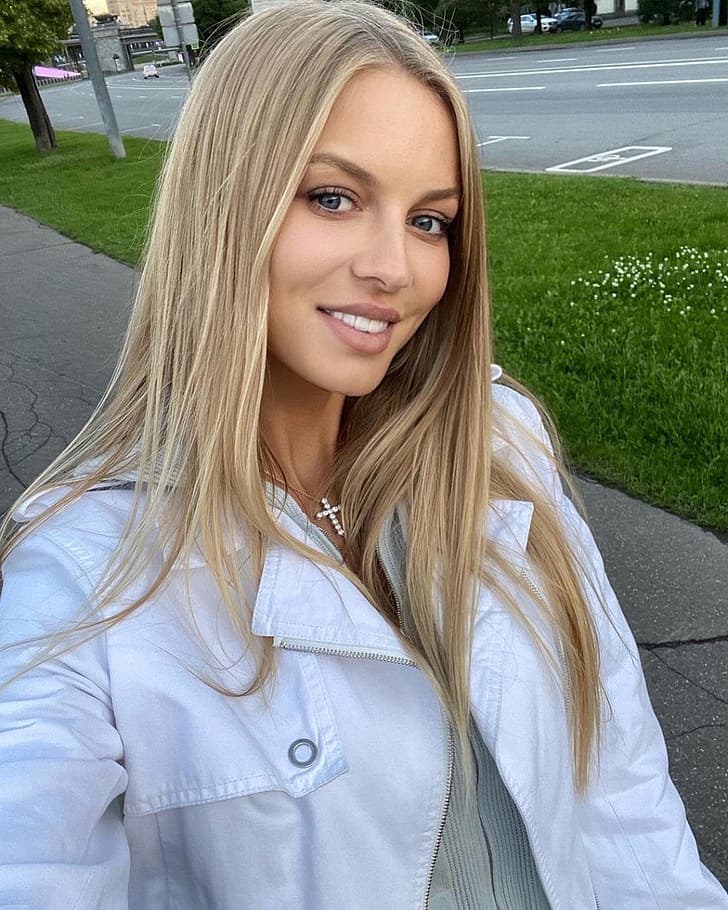 blonde, women, model, long hair, Alena Filinkova, HD wallpaper