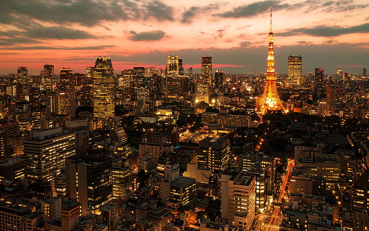 photography, urban, city, cityscape, building, skyscraper, Tokyo, HD wallpaper