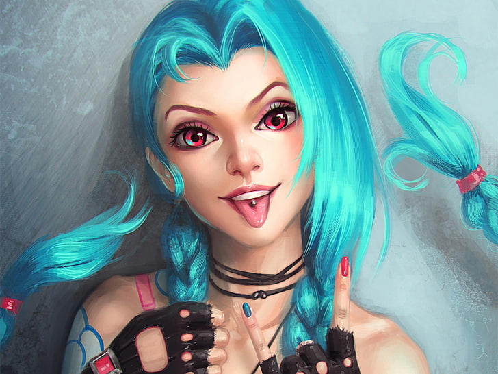girl in green hair character, League of Legends, video games