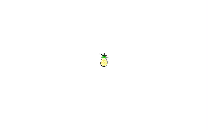 pineapple, minimalism, centered, Tiny, small, ananas, simple background, HD wallpaper