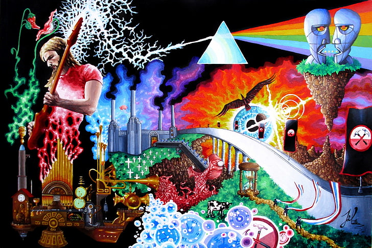 pink floyd desktop backgrounds, art and craft, creativity, multi colored