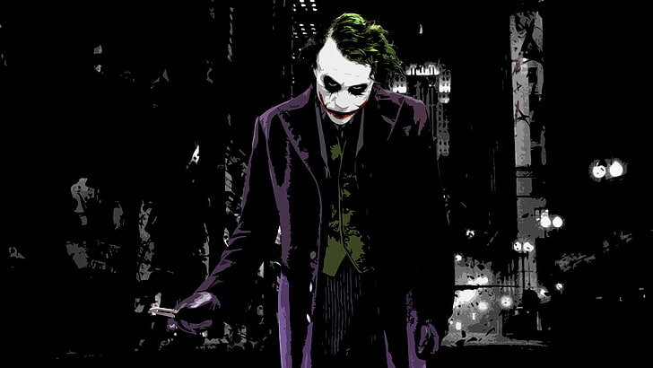 The Dark Knight The Joker, movies, digital art, knife, butterfly knives, HD wallpaper