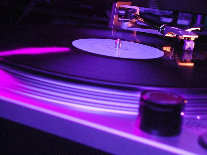black vinyl record, turntables, music, technology, arts culture and entertainment, HD wallpaper