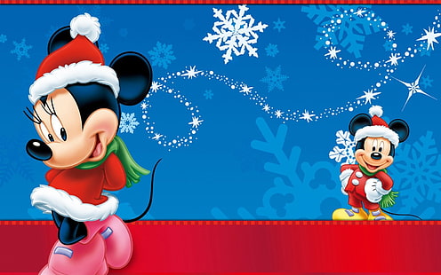 HD wallpaper: Minnie And Mickey Mouse Christmas Wallpaper Hd | Wallpaper  Flare