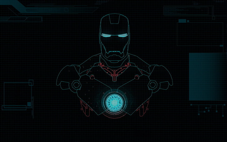 Iron-Man illustration, Iron Man, Marvel Comics, artwork, creativity, HD wallpaper