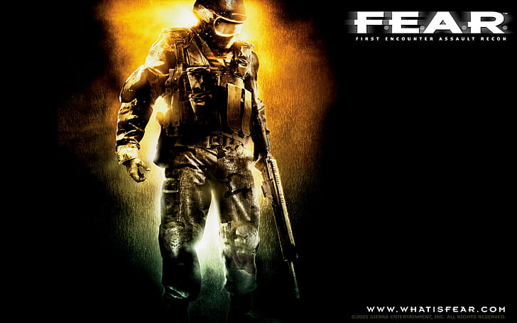 F.E.A.R. HD, fear poster, video games, HD wallpaper