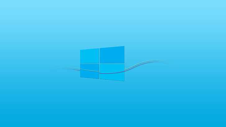 white and blue wall decor, Microsoft Windows, lines, gradient, HD wallpaper