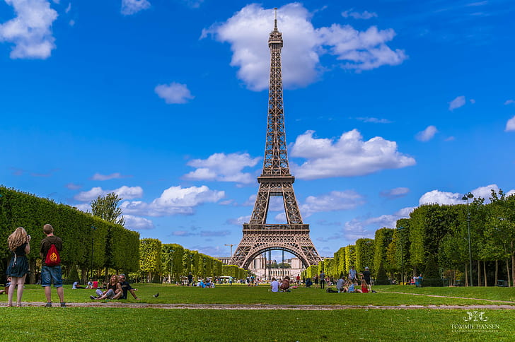 Eiffel tower during daytime, paris, eiffel tower, paris, August  Blue, HD wallpaper