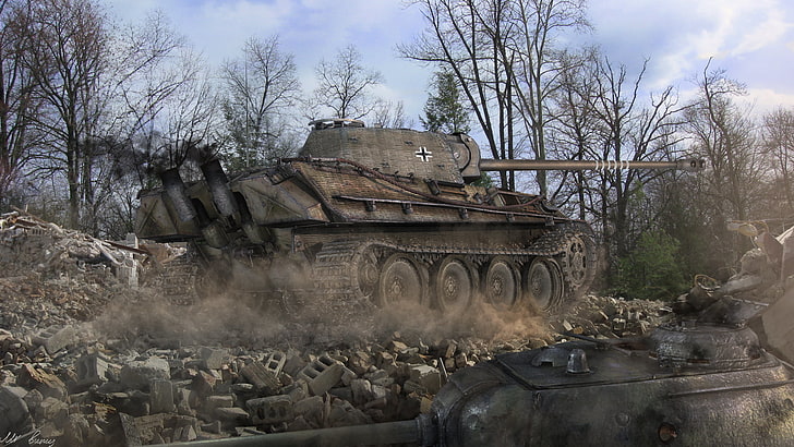 gray battle tank, Germany, tanks, WoT, Panzerkampfwagen V Panther HD wallpaper