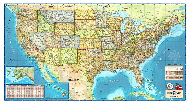 Misc, Map Of The Usa, United States Of America Map, Usa Map