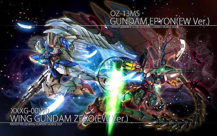 anime, mechs, Gundam, Super Robot Taisen, Mobile Suit Gundam Wing, HD wallpaper