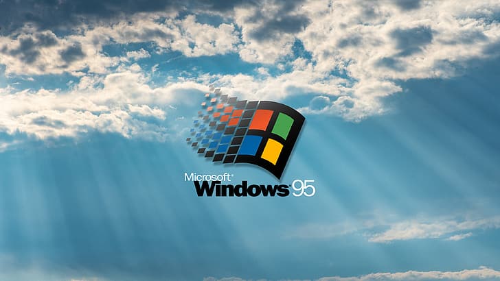 Hd Wallpaper Windows 95 Logo Blue Microsoft Wallpaper Flare