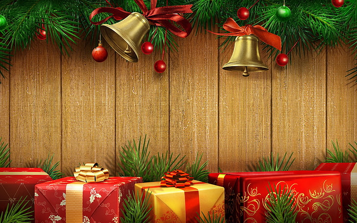 multicolored Christmas decors, holiday, Christmas ornaments, HD wallpaper