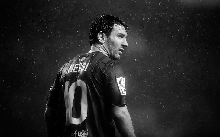 HD wallpaper: Leonel Messi, Soccer, Lionel Messi, Black & White, one person  | Wallpaper Flare