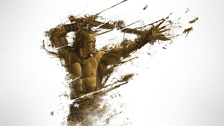 untitled, Conan the Barbarian, digital art, vector, fantasy art, HD wallpaper