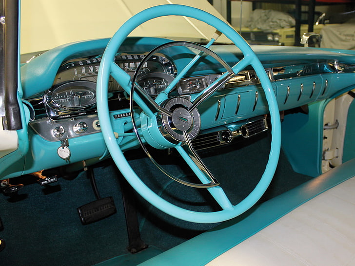 1959, 2 door, 76e, convertible, corsair, edsel, interior, retro, HD wallpaper