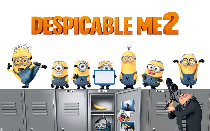 Despicable Me 2 wallpaper, minions, movies, animated movies, communication, HD wallpaper