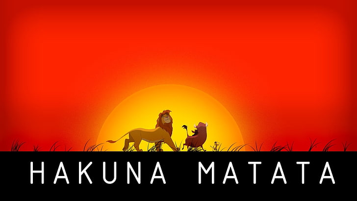 HD wallpaper: Hakuna Matata text overlay, movies, The Lion King, Disney,  sunset | Wallpaper Flare