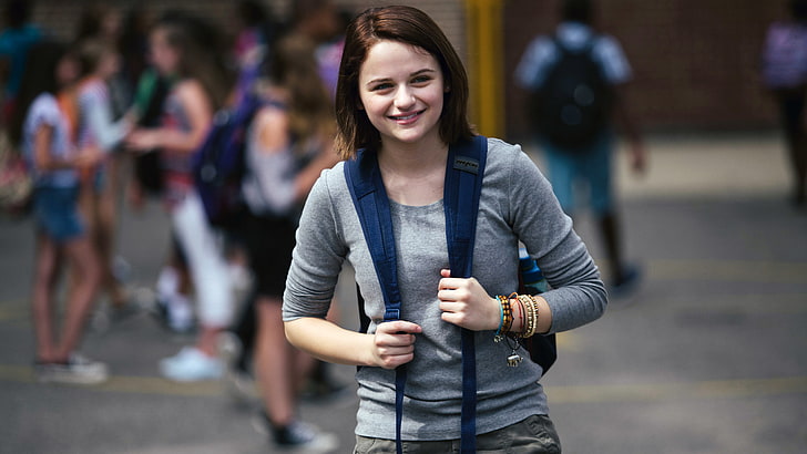 American actress, 5K, Joey King, smiling, young adult, front view, HD wallpaper