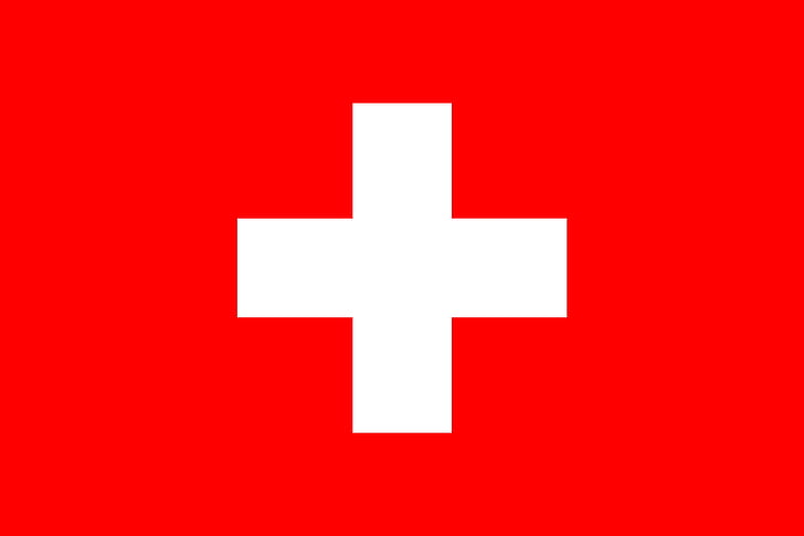 red, cross, flag, Switzerland, fon, HD wallpaper