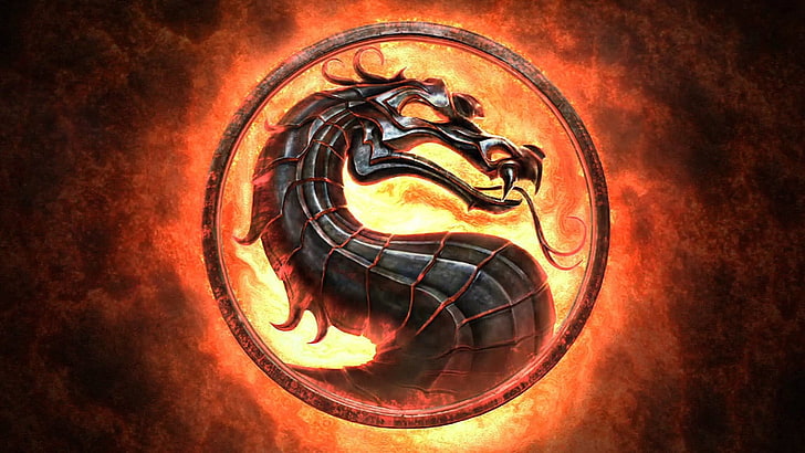 black and orange dragon digital wallpaper, Mortal Kombat, backgrounds, HD wallpaper