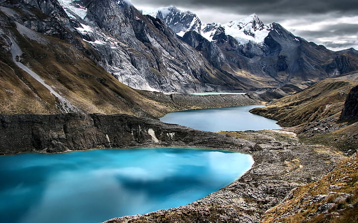 Peru Mountains Lake Cordillera Huayhuash Nature 409980, HD wallpaper