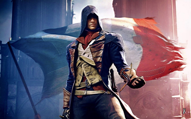 Assassin's Creed game poster, Assassin's Creed:  Unity, Arno Dorian, HD wallpaper