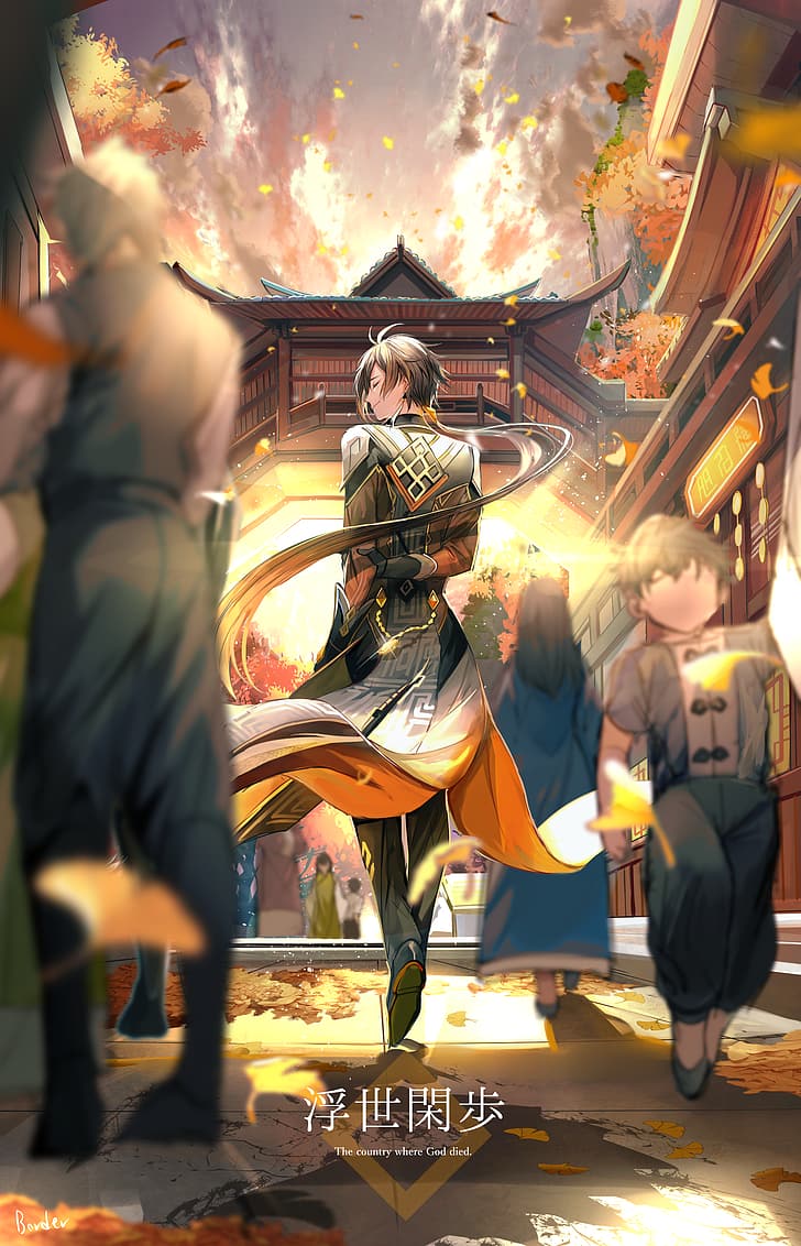 Đá thần thánh Zhongli  Genshin Impact Trò chơi điện tử Anime 4K tải  xuống hình nền