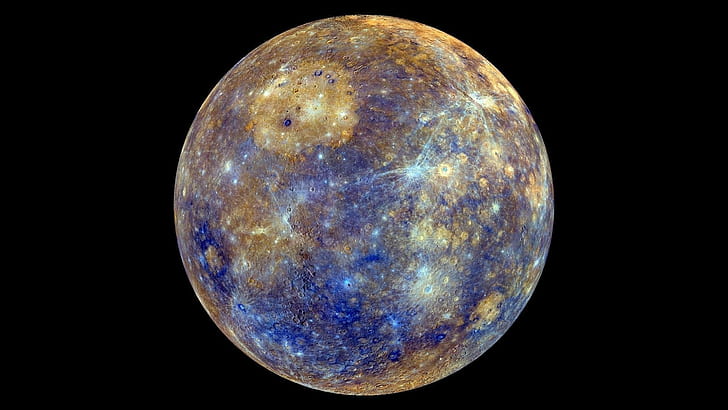 space planet mercury black background
