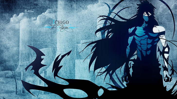 ichigo, mugetsu, bleach, final-getsuga, boy, shadow, brunette, HD wallpaper