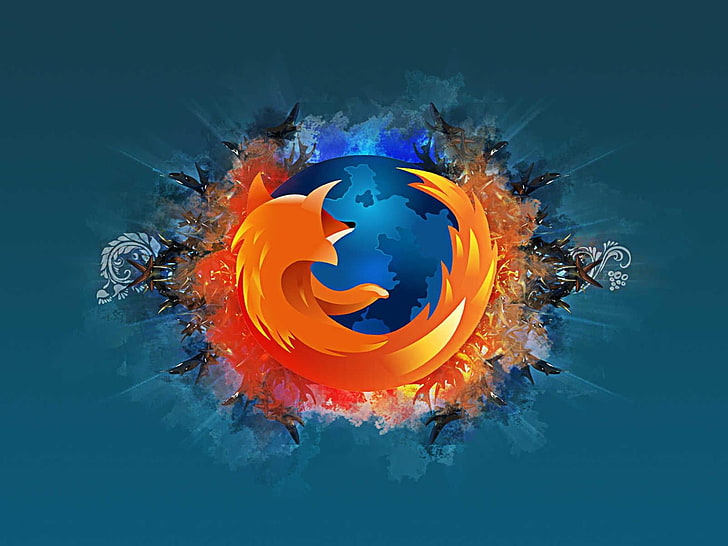Blue Abstract Firefox, Mozilla Firefox logo, Computers, motion, HD wallpaper
