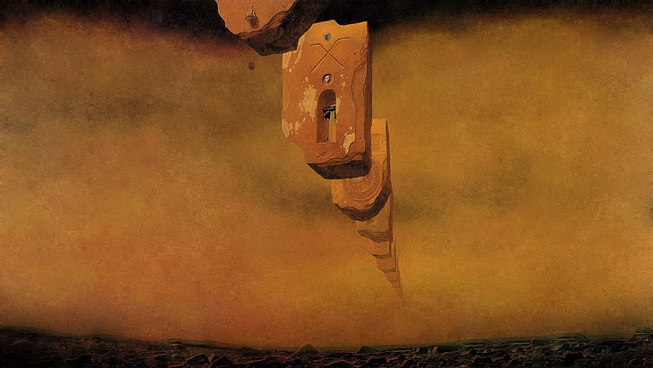 painting, symbolism, surreal, abstract, artwork, Zdzisław Beksiński, HD wallpaper