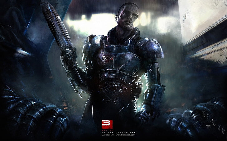 Mass Effect 3 poster, Mass Effect 2, Commander Shepard, video games