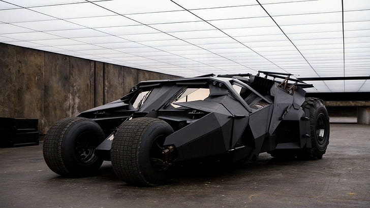Batmobile, The Dark Knight, Movie, Batman, black sports coupe, HD wallpaper
