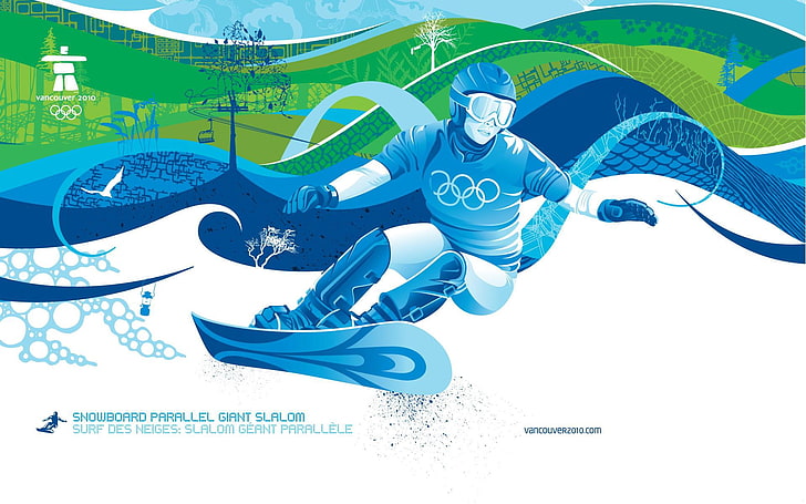 cool hot Olympic Snowboard Parallel giant slalom Sports Other HD Art