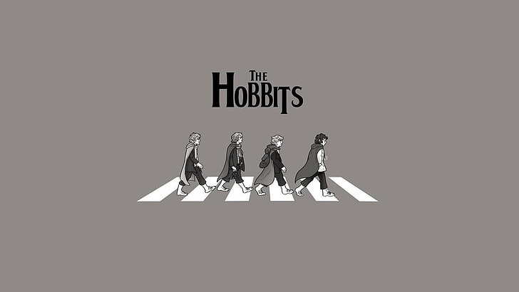 The Hobbits illustration, The Beatles, The Lord of the Rings