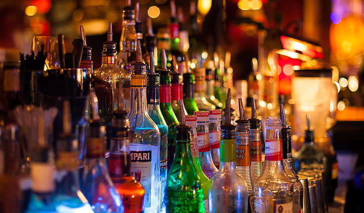 assorted bottle lot, bar, alcohol, drinks, night, bar - Drink Establishment, HD wallpaper