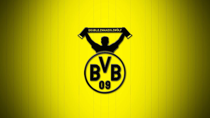Borussia Dortmund, BVB, yellow, communication, sign, human representation, HD wallpaper