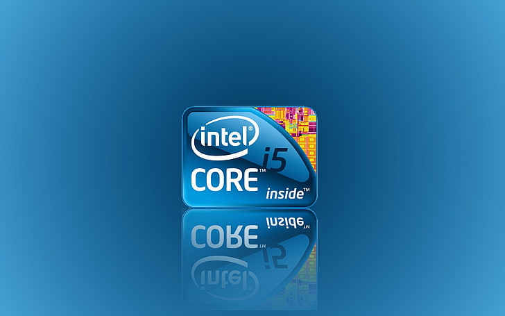 HD wallpaper: Intel Core i5 computer processor, blue, studio shot, blue  background | Wallpaper Flare