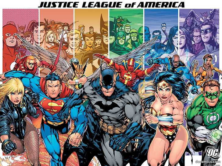 Comics, Justice League Of America, Aquaman, Batman, Black Canary, HD wallpaper