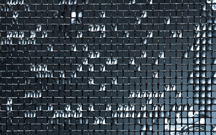 untitled, wireframe, square, water drops, simple background, grid, HD wallpaper