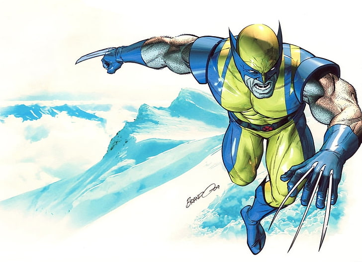 Marvel X-Men Wolverine, Marvel Comics, claws, Mutant, artwork, HD wallpaper