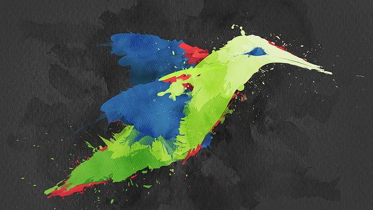 painting, birds, colibri (bird), multi colored, no people, art and craft, HD wallpaper