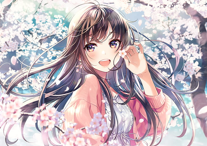 Wallpaper girl, anime girl, anime Wallpapers for mobile and desktop,  section арт, resolution 4092x2734 - download