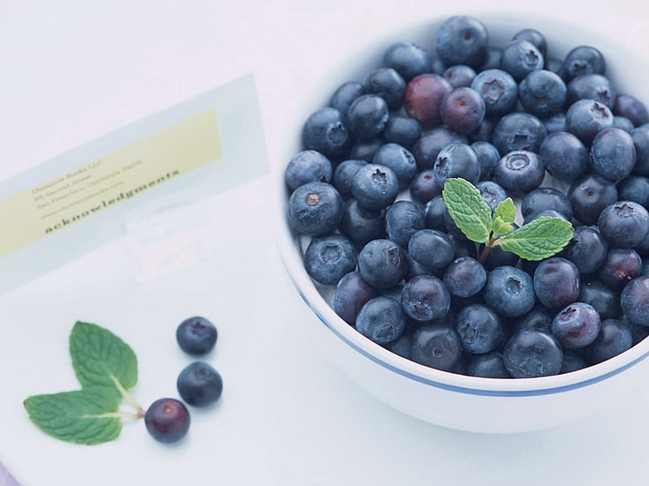 blueberries lot, bowl, fruit, food, blueberry, freshness, ripe, HD wallpaper